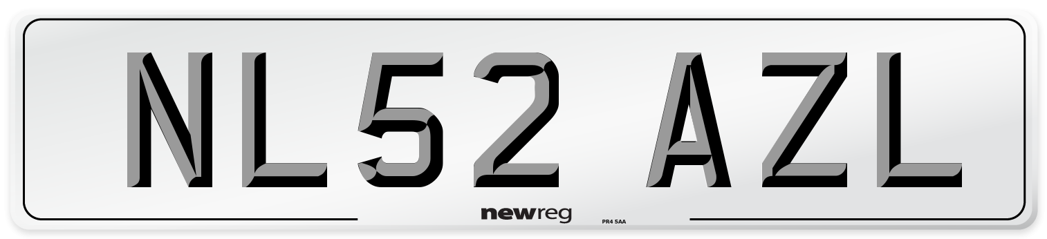 NL52 AZL Number Plate from New Reg